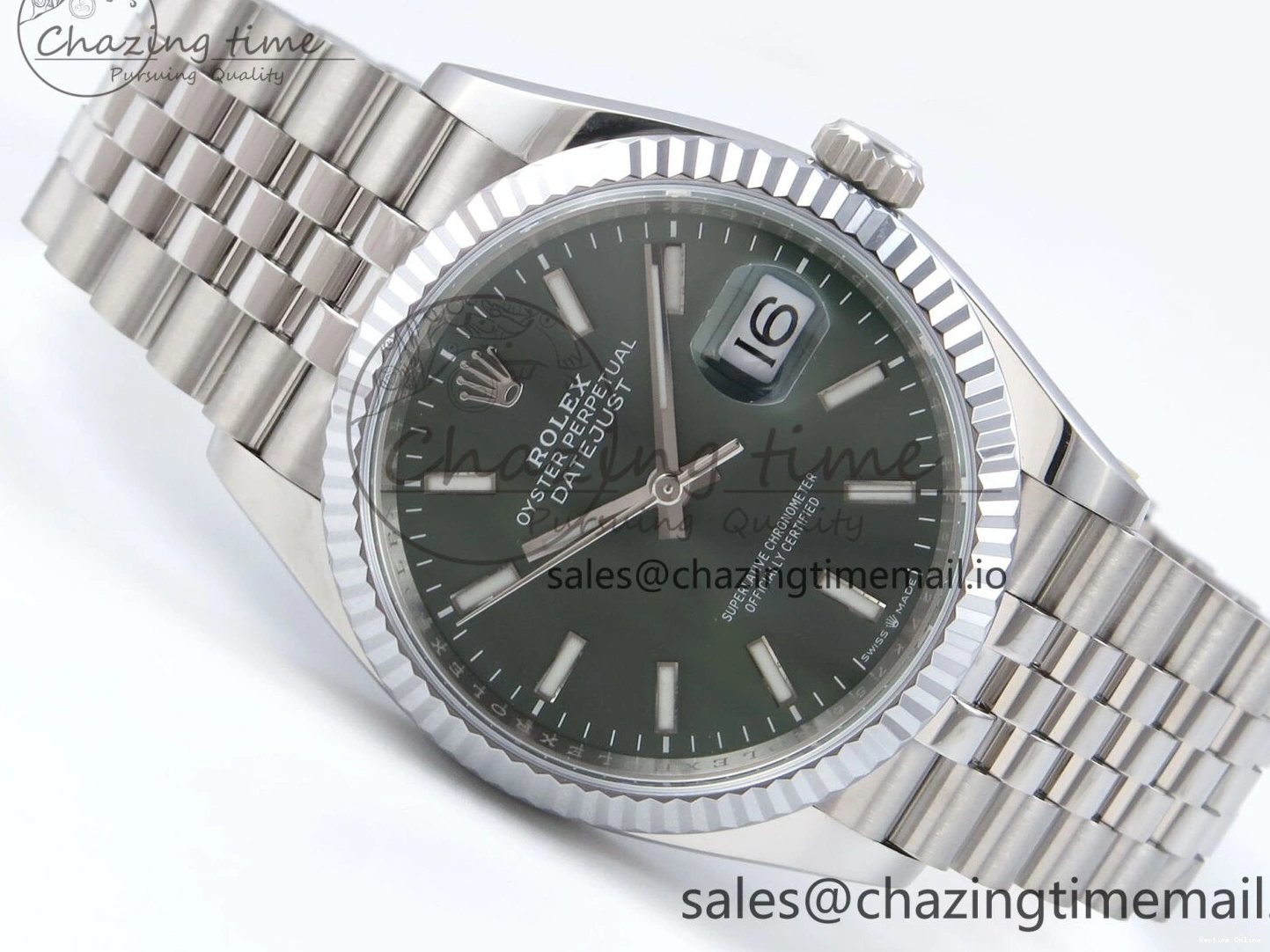 0503 DateJust 36 126234 QF+ 1:1 Best Edition 904L Steel Green Stick Dial on SS Jubilee Bracelet VR Soft 925